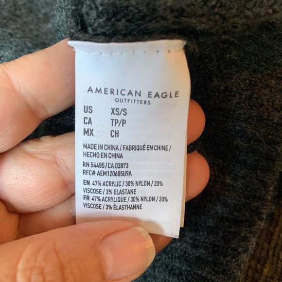 American Eagle Cardigan. Dark gray. Oversized. Size XS/S. - Picture 7 of 9